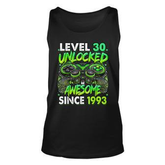Level 30 Unlocked Awesome Since 1993 30Th Birthday Gaming Tank Top - Seseable