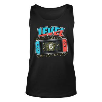 Level 6 Birthday Boy 6 Years Old Video Games Gift Unisex Tank Top | Mazezy