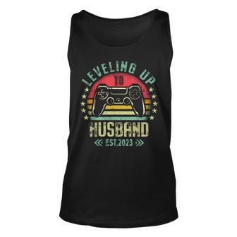 Leveling Up To Husband Level Unlocked Bachelor Party Grooms Tank Top