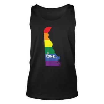 Lgbt Gay Pride Delaware Love Unisex Tank Top | Mazezy