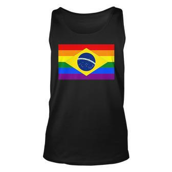 Lgbt Pride Brazilian Flag - Lgbtqia Brazil Unisex Tank Top | Mazezy