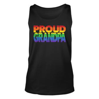 Lgbtq Pride Support Proud Grandpa For Gay Pride Unisex Tank Top | Mazezy