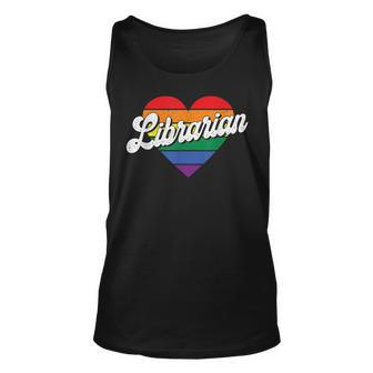 Librarian Lgbtq Pride Month School Library Bookworm Reader Tank Top | Mazezy