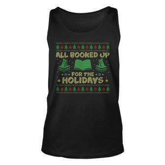Librarian Ugly Christmas Sweater Tank Top - Monsterry CA