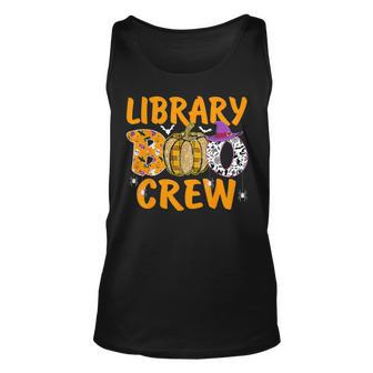 Library Boo Crew Cute Pumpkin Halloween Spooky Season Tank Top - Monsterry