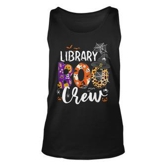 Library Boo Crew Ghost Spooky Halloween Costume Librarian Tank Top - Monsterry