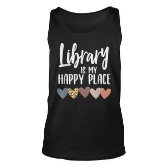 Library Is My Happy Place Reading & Animal Lover Reading Tank Top | Mazezy