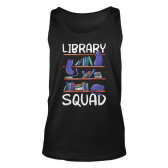 Library Squad Lover Librarian Books Sayings Unisex Tank Top | Mazezy