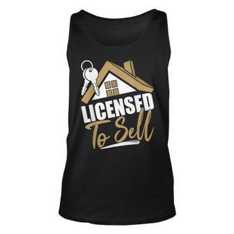 Licensed To Sell Realtor Real Estate Agent Unisex Tank Top | Mazezy DE