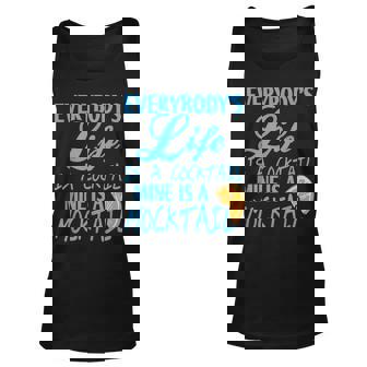 Life Is Like A Mocktail Sober Sobriety Totalism Unisex Tank Top | Mazezy