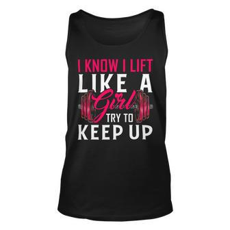 Lift Like A Girl Bodybuilding Weight Training Gym Unisex Tank Top - Monsterry CA
