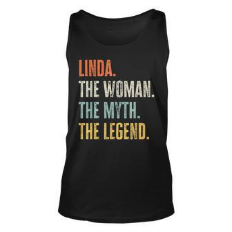Linda The Best Woman Myth Legend Funny Best Name Linda Unisex Tank Top | Mazezy