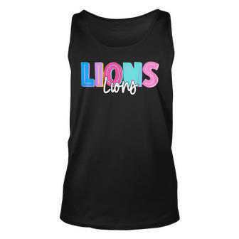 Lions Colorful School Spirit Tank Top | Mazezy