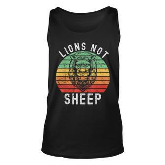 Lions Not Sheep Vintage Retro Unisex Tank Top | Mazezy