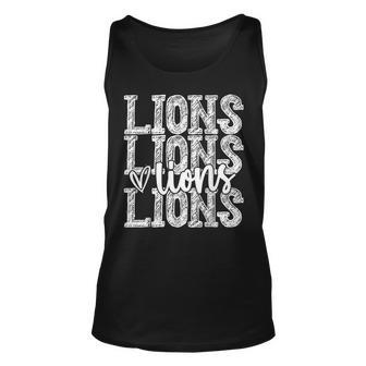 Lions School Spirit Wear Game Day Sport Fan Team Tank Top - Seseable