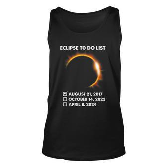 To Do List Annular Solar Eclipse 2023 Total Eclipse 2024 Tank Top | Mazezy