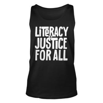Literacy And Justice For All Tank Top