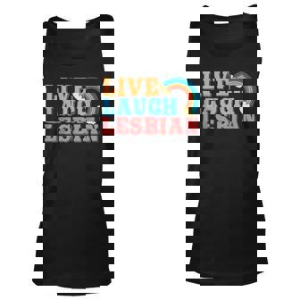 Live Laugh Lesbian Pride Pride Adult Lgbt Pride Month 2023 Tank Top | Mazezy