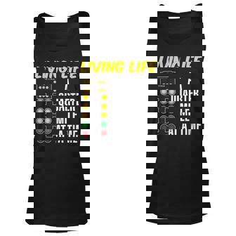 Living Life Funny Drag Racing Car Guy Racing Funny Gifts Unisex Tank Top | Mazezy