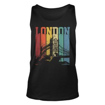 London City Tower Bridge England United Kingdom Vintage Unisex Tank Top | Mazezy