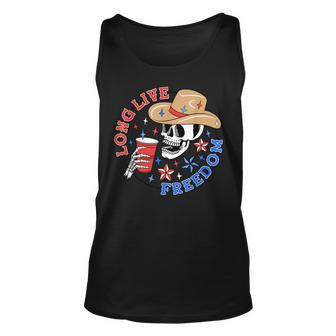 Long Live Freedom Western 4Th Of July Freedom Funny Gifts Unisex Tank Top | Mazezy