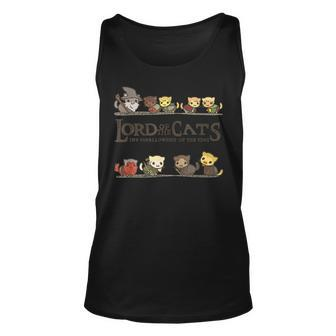 Lord Of He Cats Funny He Furrlowship Of He Ring Cat Lover Unisex Tank Top - Seseable