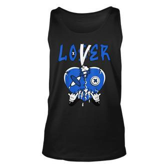 Loser Lover Heart Dripping Racer Blue 5S Matching Tank Top - Seseable