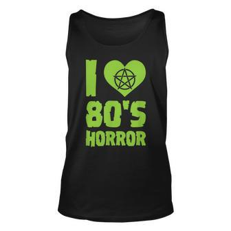 I Love 80S Horror Heart Pentagram Scary Movie Retro Vintage Scary Movie Tank Top | Mazezy