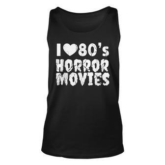 I Love 80S Horror Movies Scary Halloween Moviees Vintage Scary Halloween Tank Top | Mazezy