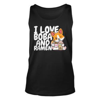 I Love Boba For Milk Tea Lover And Ramen For Food Lover Tank Top | Mazezy