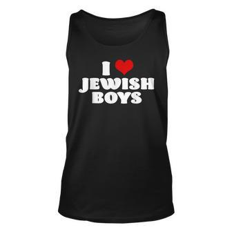 I Love Jewish Boys Red Heart Hanukkah Tank Top - Monsterry UK