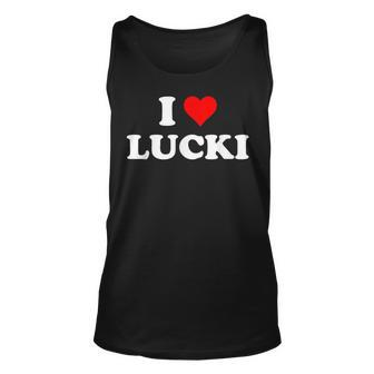 I Love Lucki I Heart Lucki Red Heart Tank Top - Monsterry UK