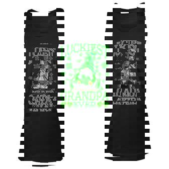 Luckiest Grandpa Ever Gnomes St Patricks Day Unisex Tank Top | Mazezy