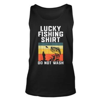 Lucky Fishing Do Not Wash Vintage Fishing Lover Gag Gag Tank Top | Mazezy