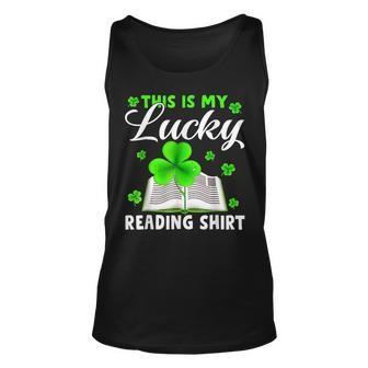This Is My Lucky Reading St Patricks Day Book Lover Reading Tank Top | Mazezy