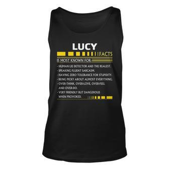 Lucy Name Gift Lucy Facts Unisex Tank Top - Seseable