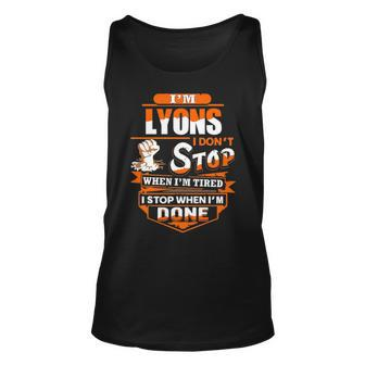 Lyons Name Gift Im Lyons Unisex Tank Top - Seseable
