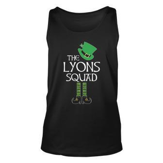 Lyons Name Gift The Lyons Squad Leprechaun V2 Unisex Tank Top - Seseable