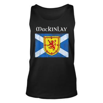 Mackinlay Scottish Clan Name Gift Scotland Flag Festival Unisex Tank Top | Mazezy