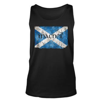 Macneil Scottish Clan Name Scotland Flag Unisex Tank Top | Mazezy