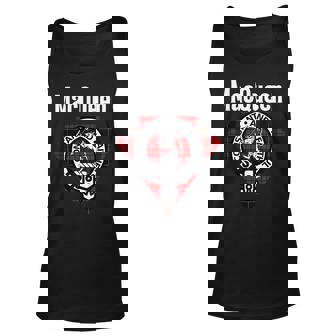 Macqueen Clan Scottish Name Coat Of Arms Tartan Unisex Tank Top | Mazezy