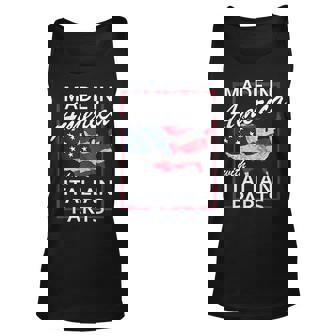 Made In America With Italian Parts - Half American Italy Unisex Tank Top | Mazezy