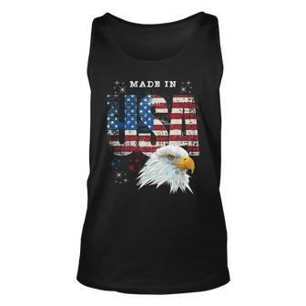 Made In Usa Patriotic American Flag Bald Eagle America Unisex Tank Top - Monsterry DE