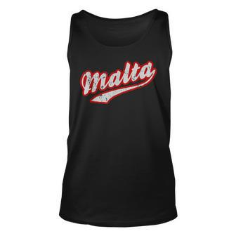 Malta | Cool Team Style Maltese Pride Unisex Tank Top | Mazezy