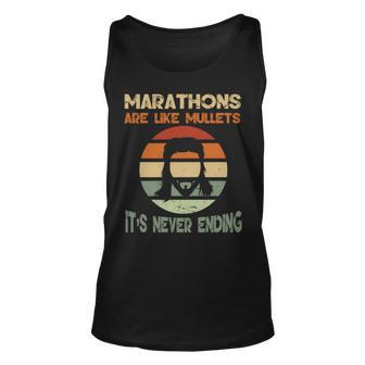 Marathons Are Like Mullets Its Never Ending Mullet Pride Tank Top | Mazezy