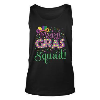 Mardi Gras Squad Funny Carnival Costume Graphic Gift Unisex Tank Top | Mazezy