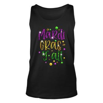 Mardi Gras Yall Funny Vinatage New Orleans Party Unisex Tank Top | Mazezy