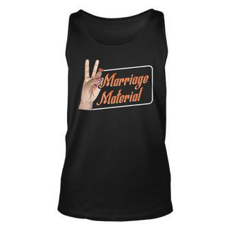 Marriage Material Engagement Bride Bachelorette Party Tank Top | Mazezy