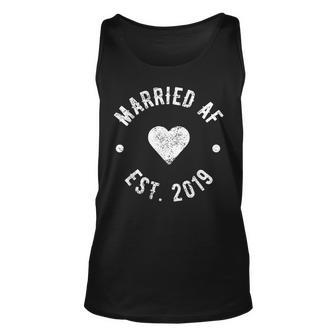 Married Af Est 2019 Bridal Matching Couple Unisex Tank Top | Mazezy CA