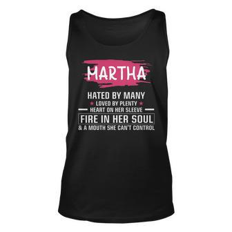 Martha Name Gift Martha Hated By Many Loved By Plenty Heart Her Sleeve Unisex Tank Top - Seseable